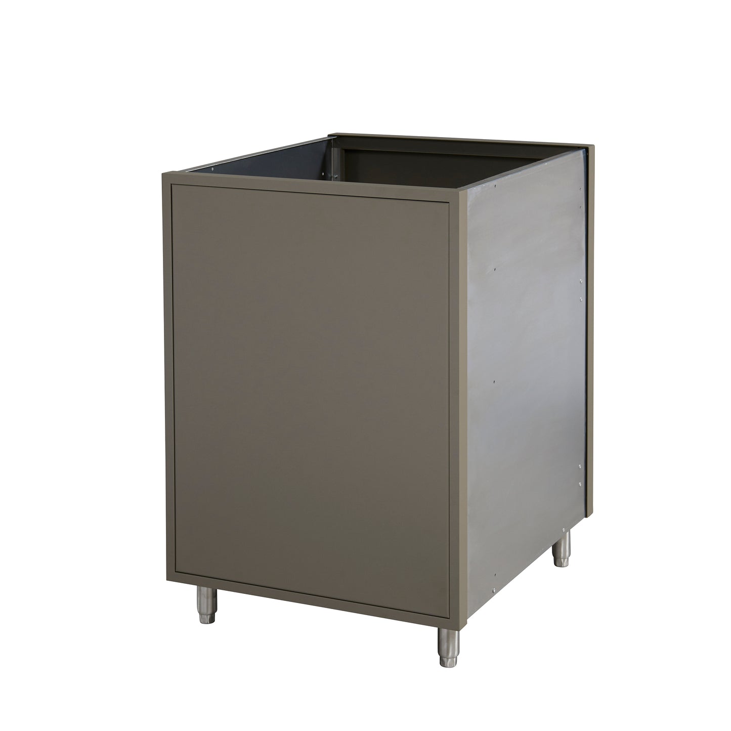 Flat Ash Outdoor Base Cabinet Finished Back Panel