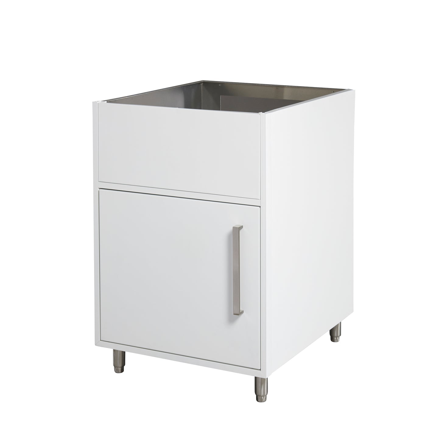 Flat White Outdoor Base Cabinet Finished Side Panel