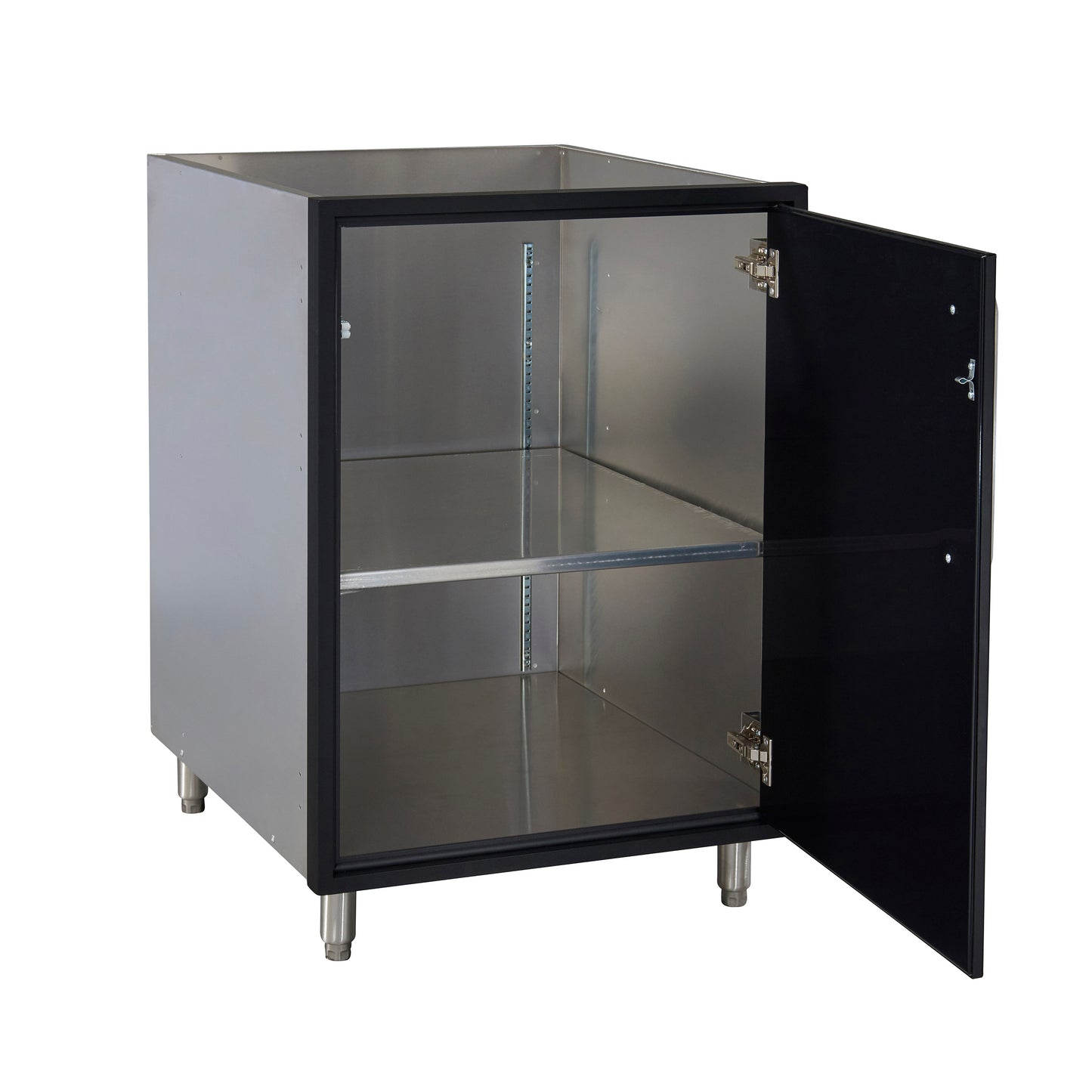 Flat Black 24" Outdoor Full Height Door Base Cabinet