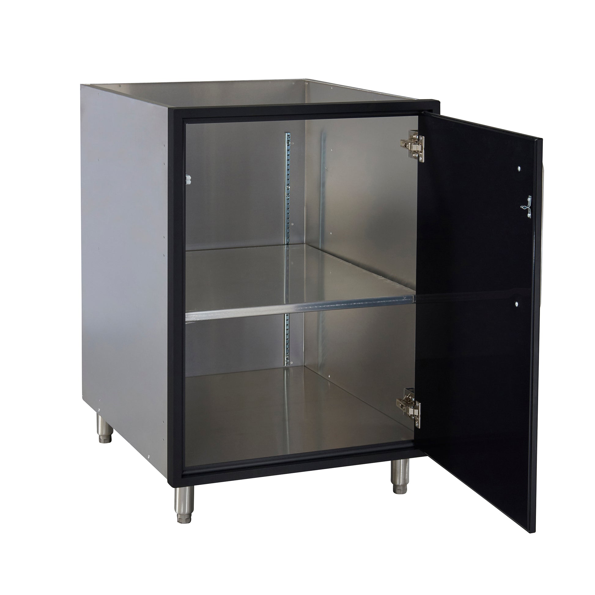 Flat Black 24" Outdoor Full Height Door Base Cabinet