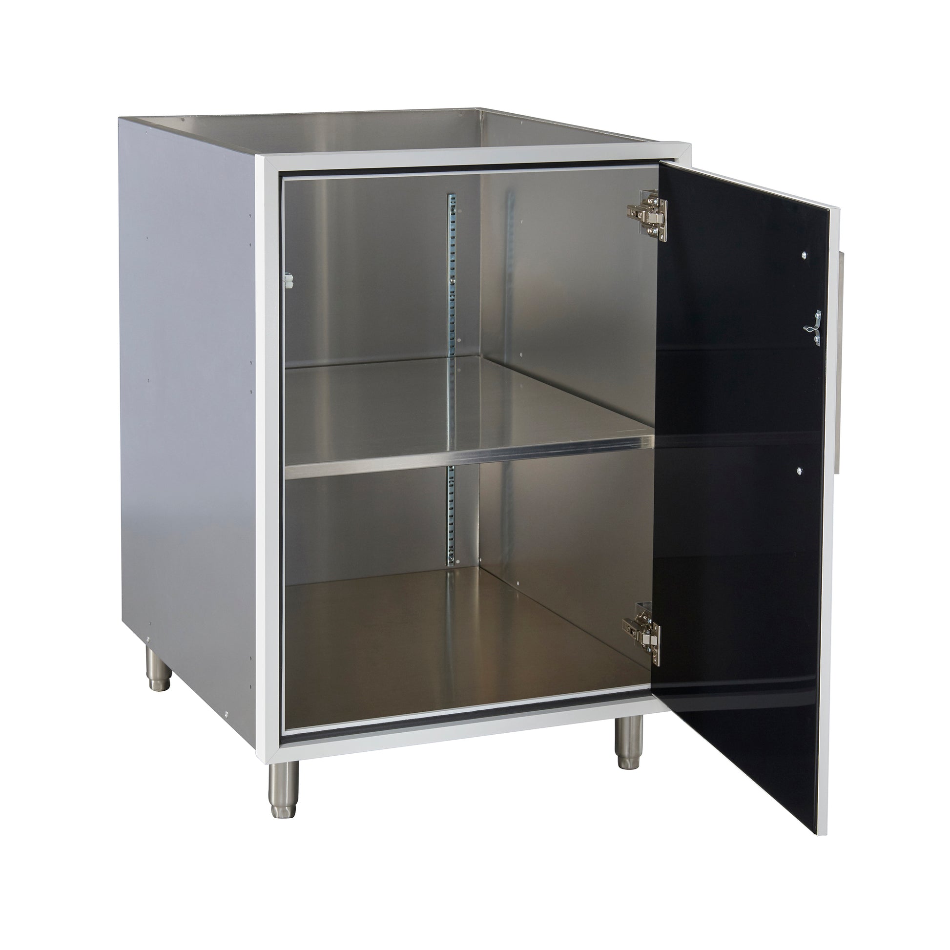 Flat White 24" Outdoor Full Height Door Base Cabinet