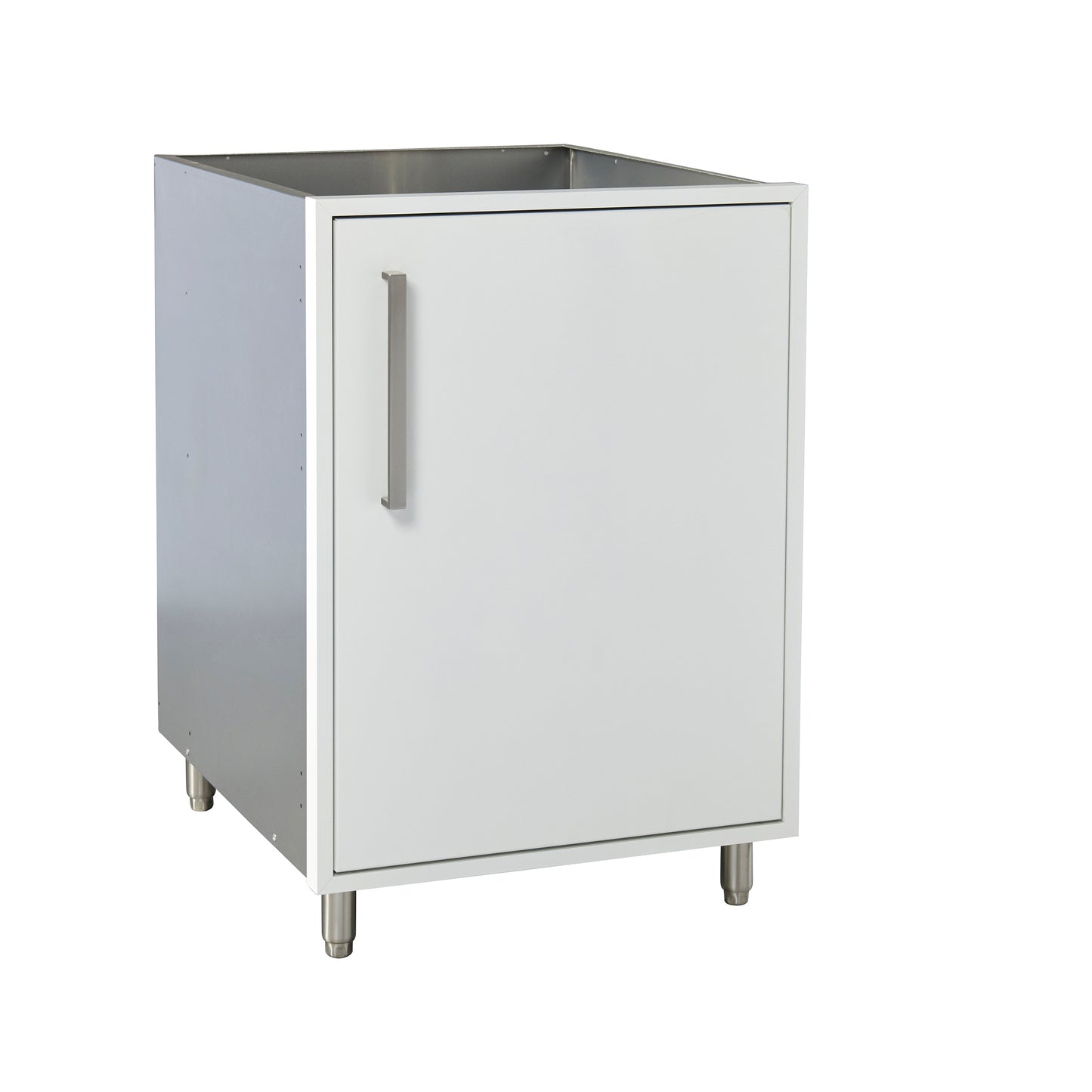 Flat White 24" Outdoor Full Height Door Base Cabinet