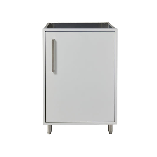 Flat White 24" Outdoor Full Height Door Base Cabinet