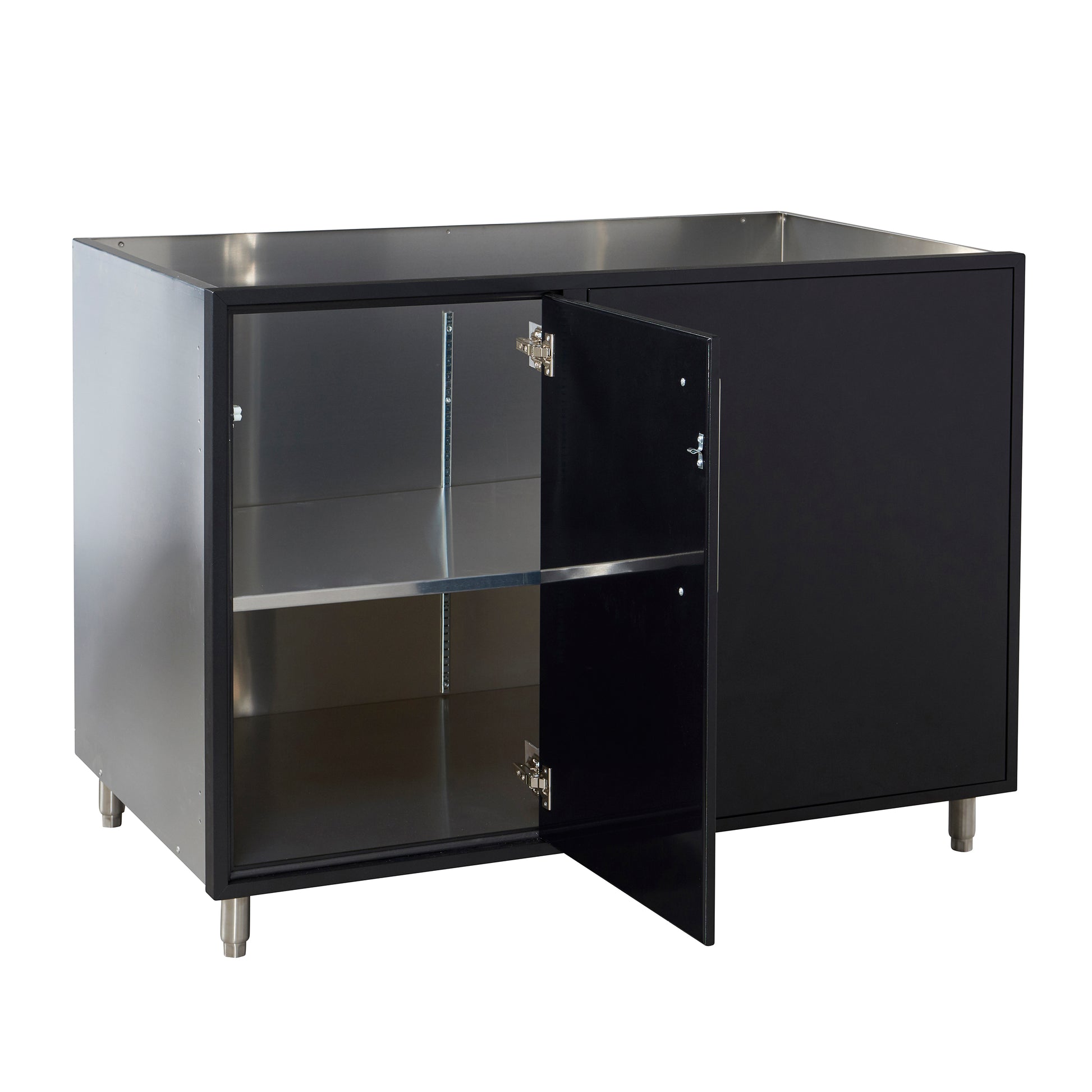Flat Black 48" Outdoor Base Corner Cabinet