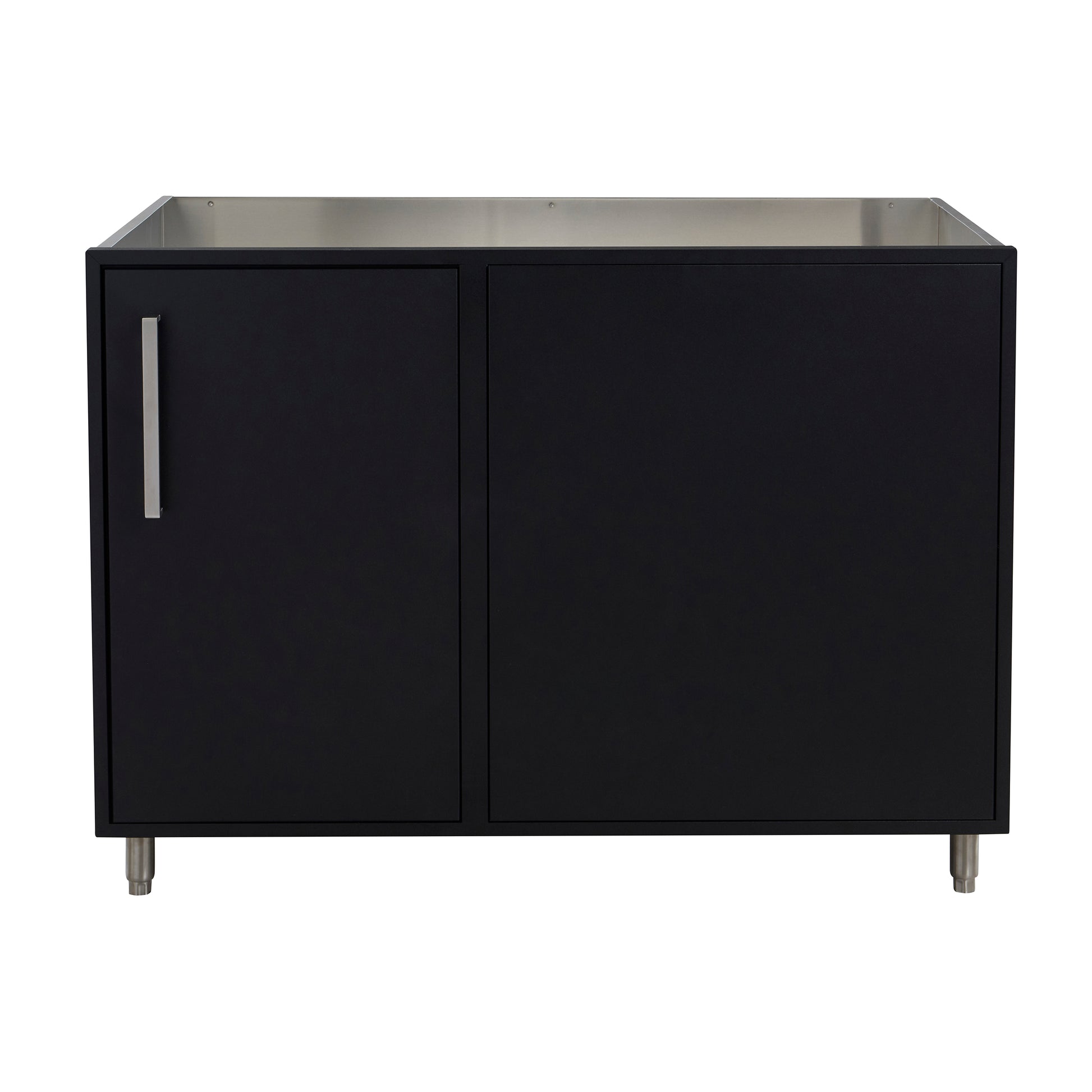 Flat Black 48" Outdoor Base Corner Cabinet