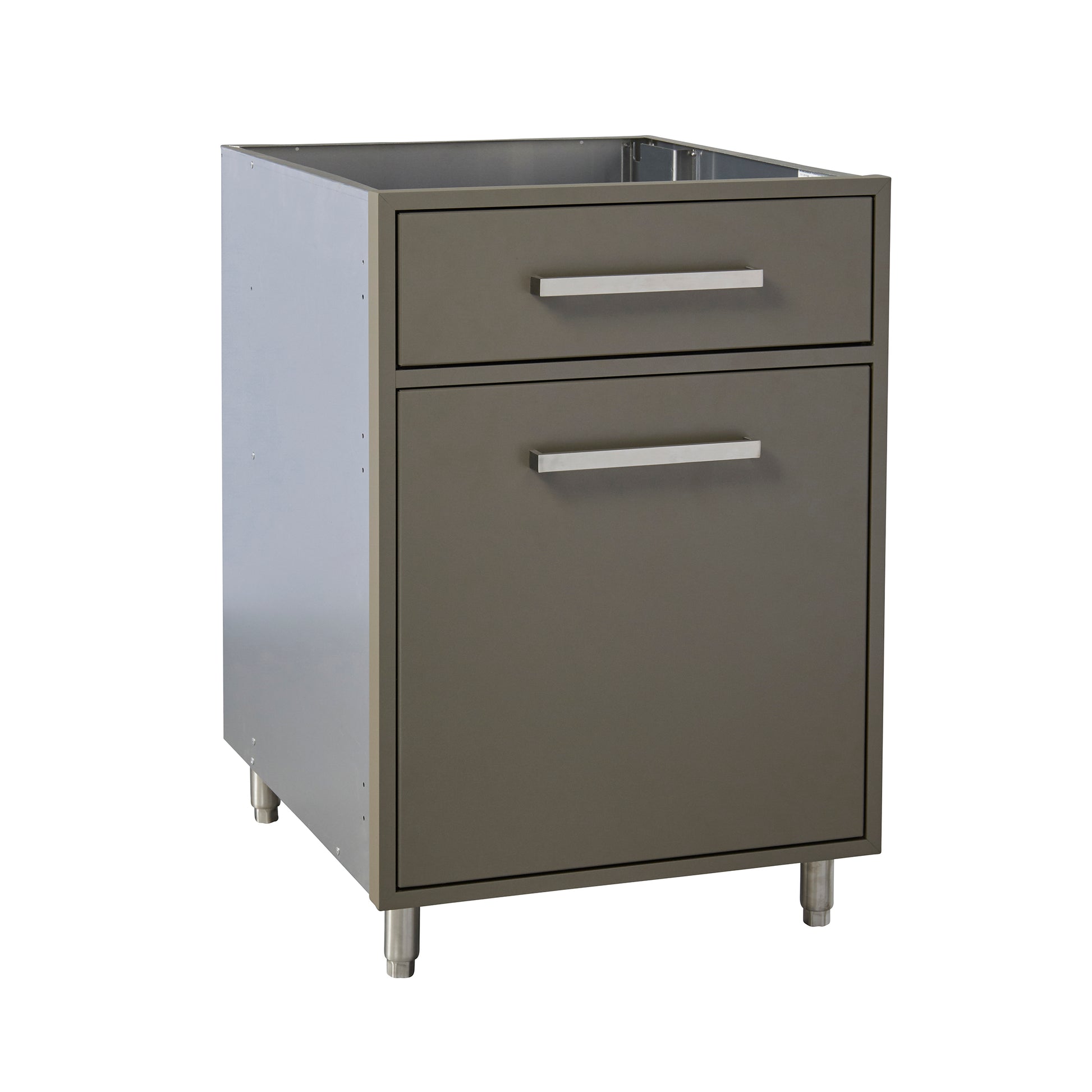 Flat Ash 24" Outdoor Waste Basket Base Cabinet