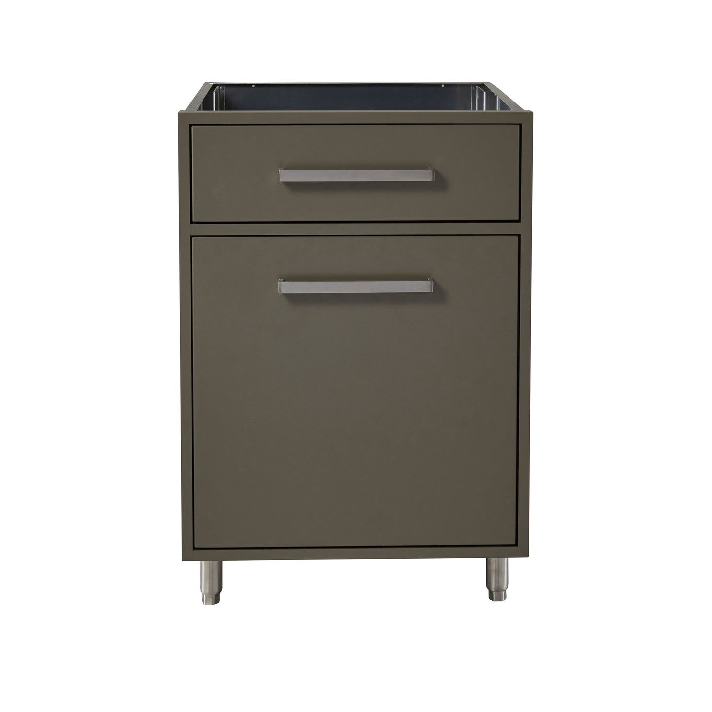 Flat Ash 24" Outdoor Waste Basket Base Cabinet
