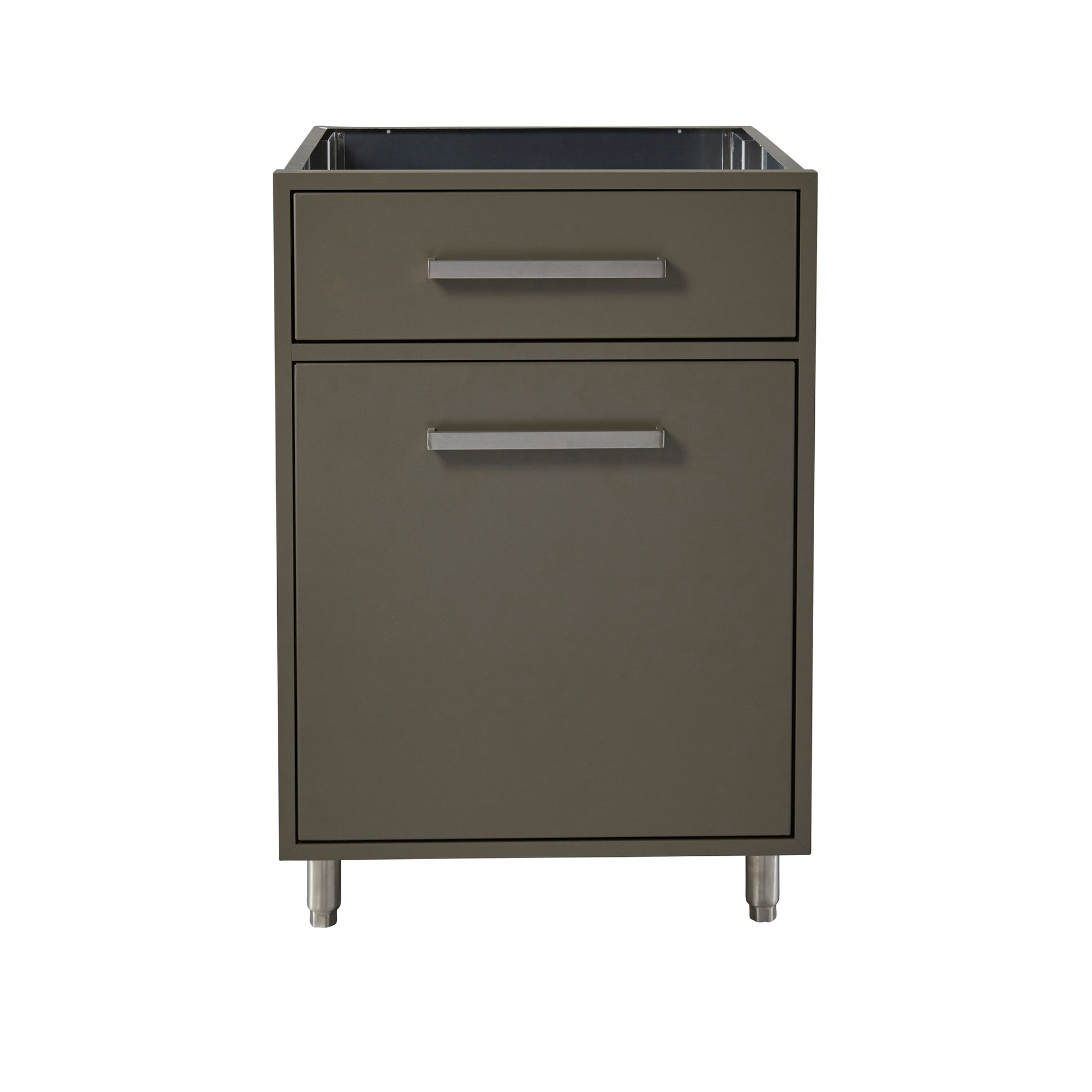 Flat Ash 24" Outdoor Waste Basket Base Cabinet