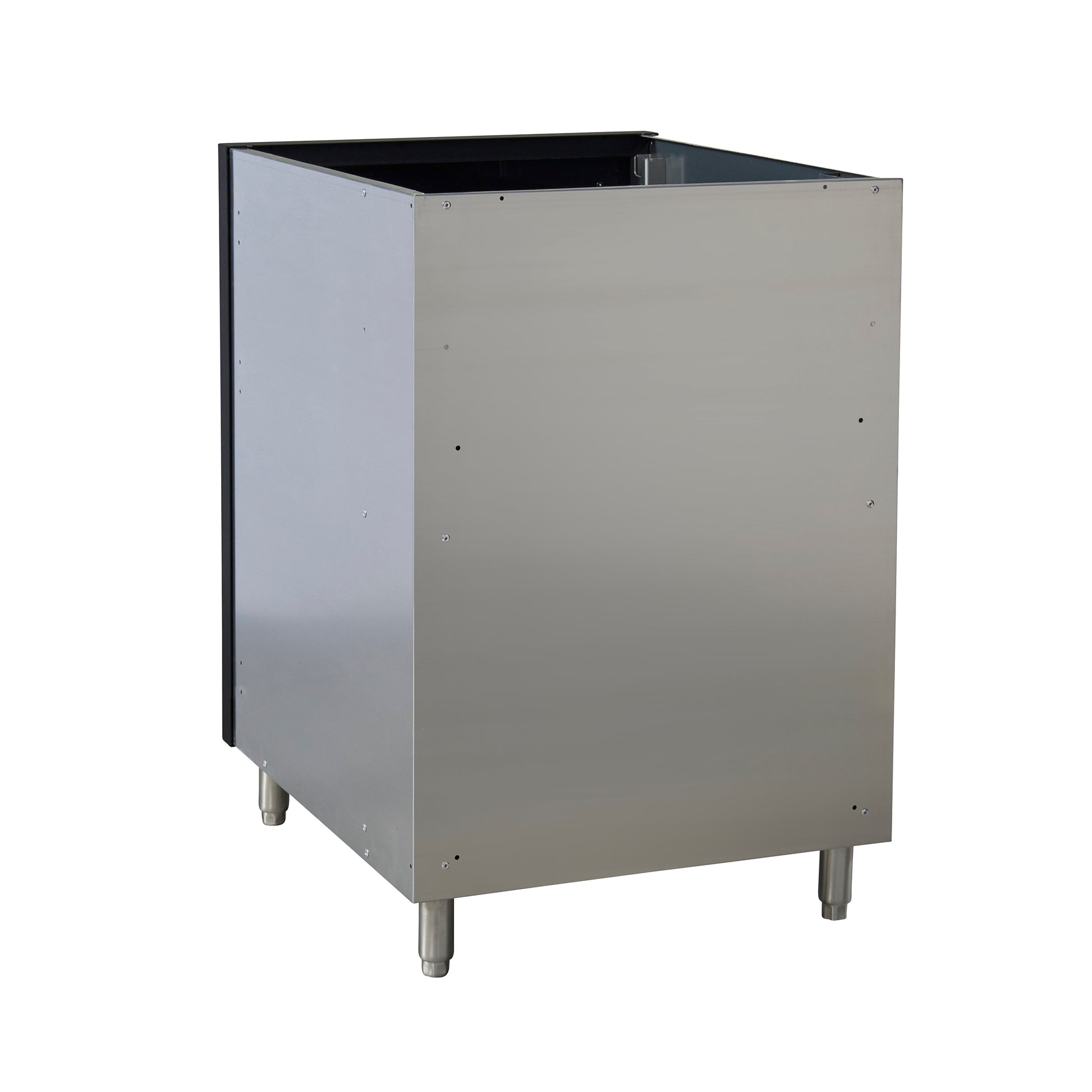 Flat Black 24" Outdoor Waste Basket Base Cabinet