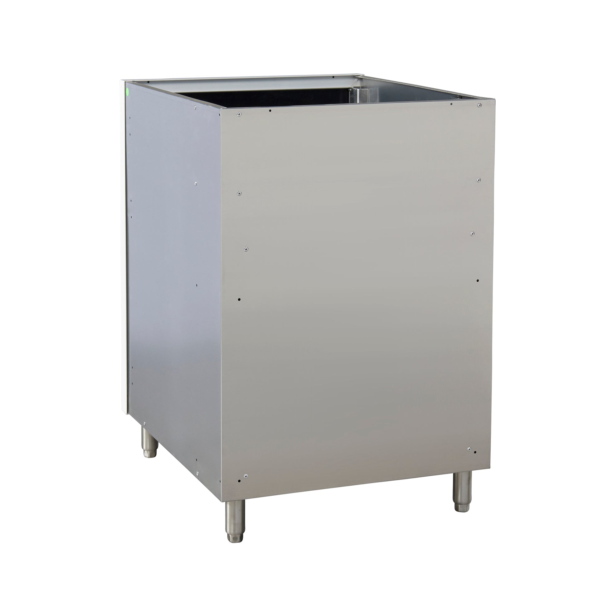 Flat White 24" Outdoor Waste Basket Base Cabinet