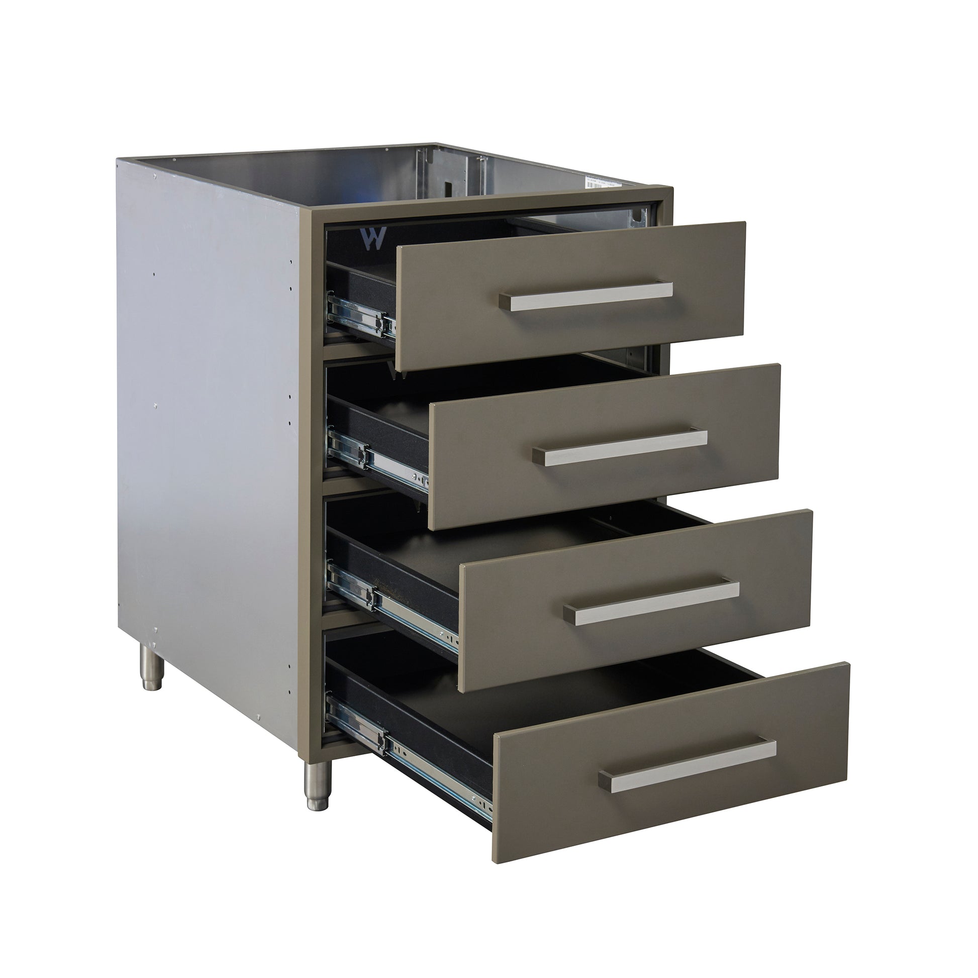 Flat Ash 24" Outdoor 4-Drawer Base Cabinet