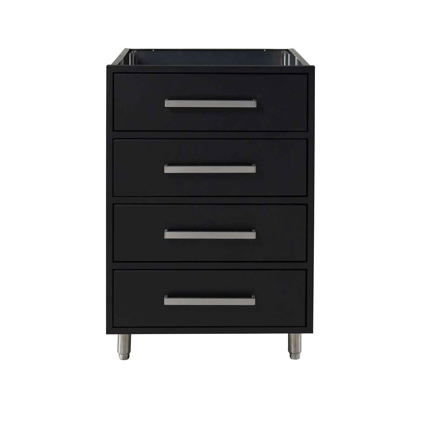Flat Black 24" Outdoor 4-Drawer Base Cabinet