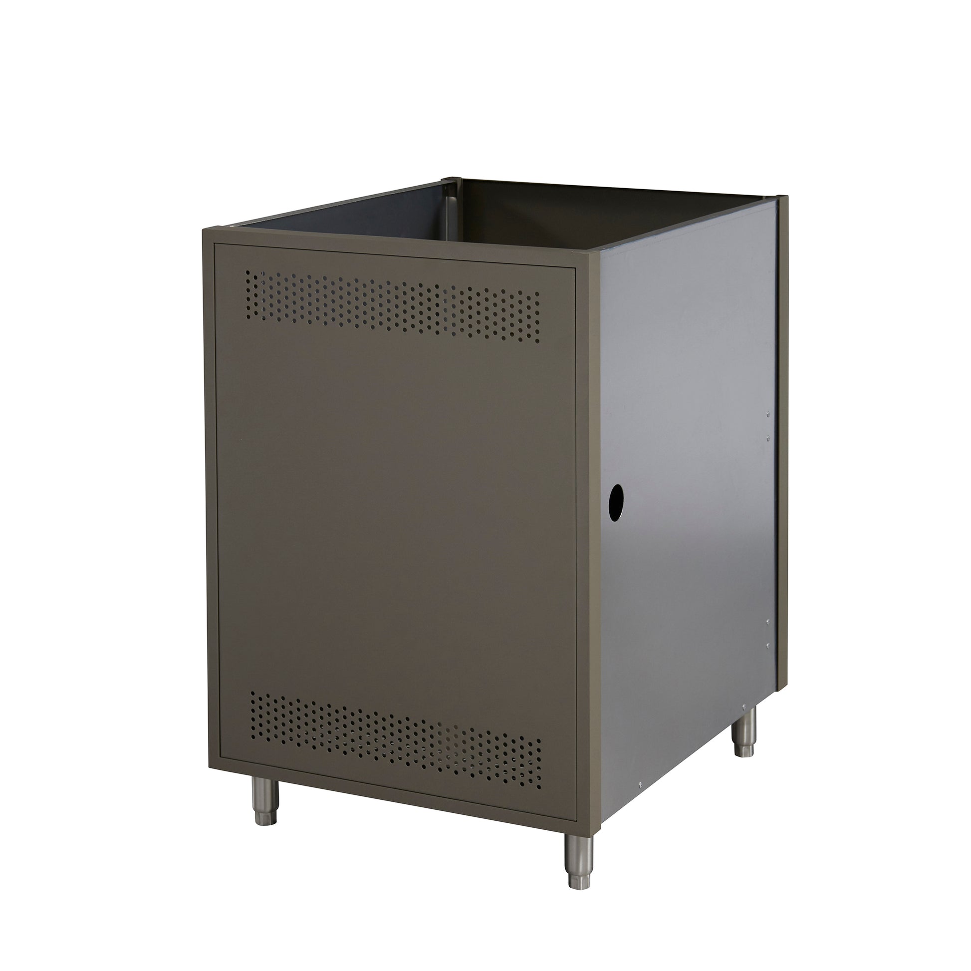 Flat Ash Outdoor Base Cabinet Finished Vented Back Panel