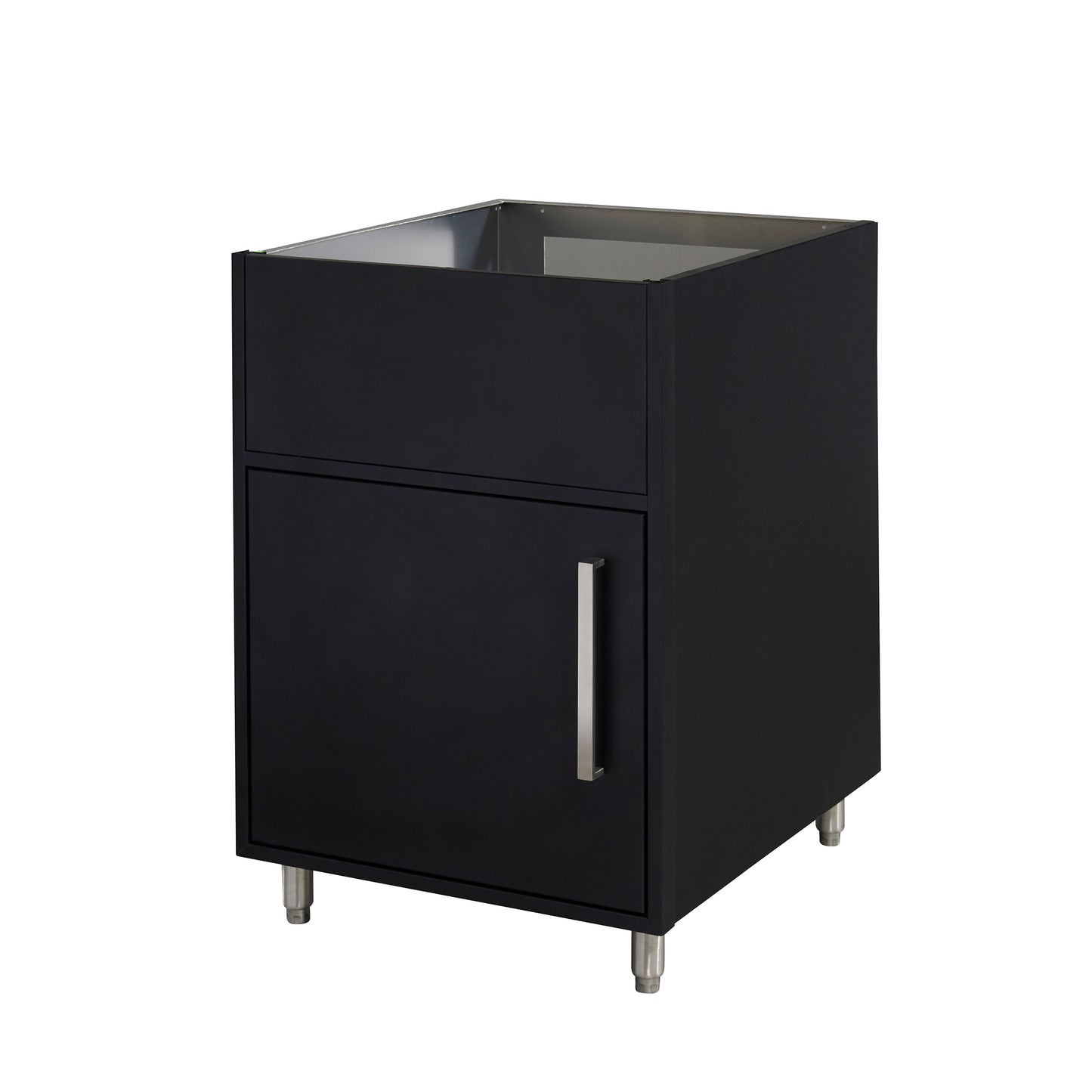 Flat Black Outdoor Base Cabinet Finished Side Panel