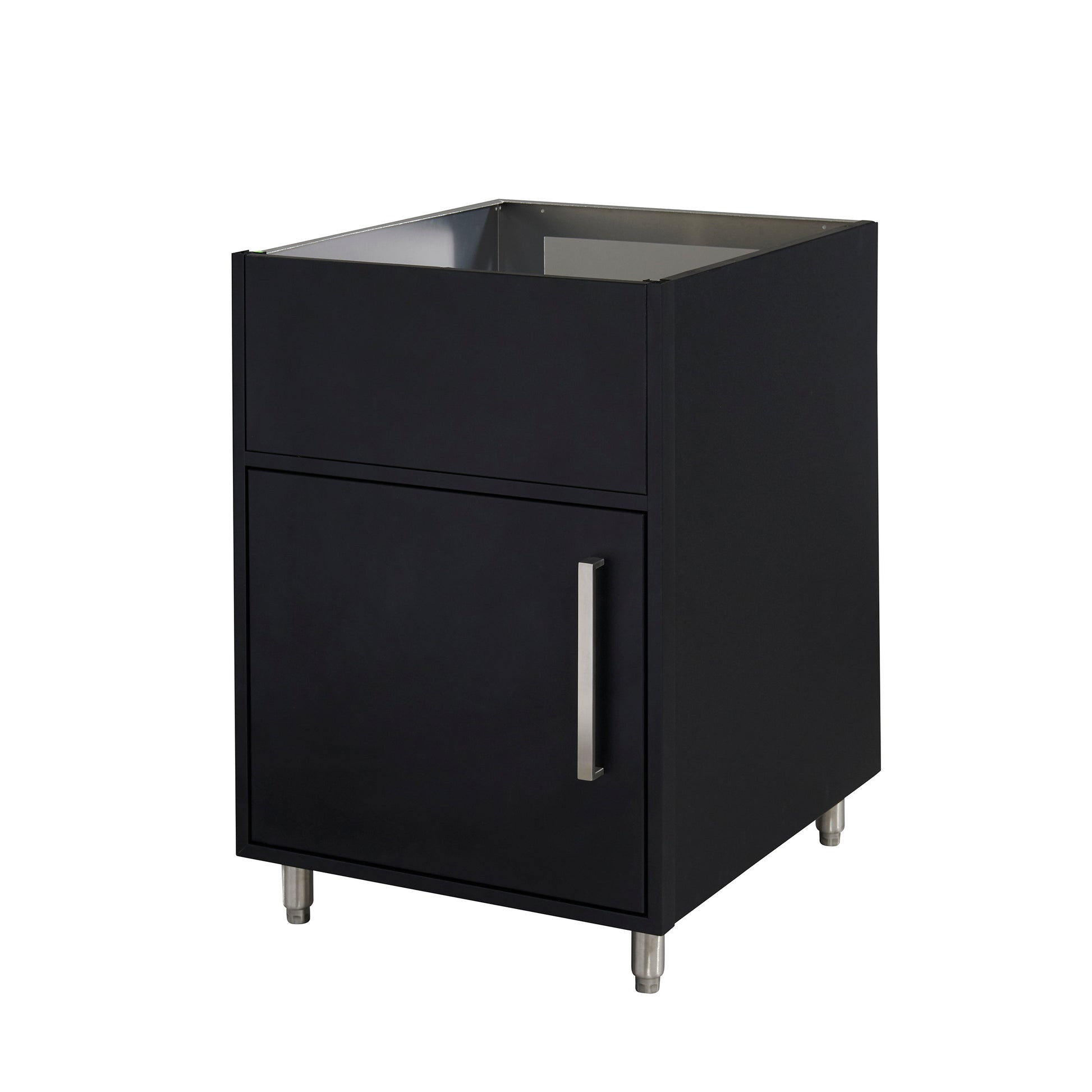 Flat Black Outdoor Base Cabinet Finished Side Panel
