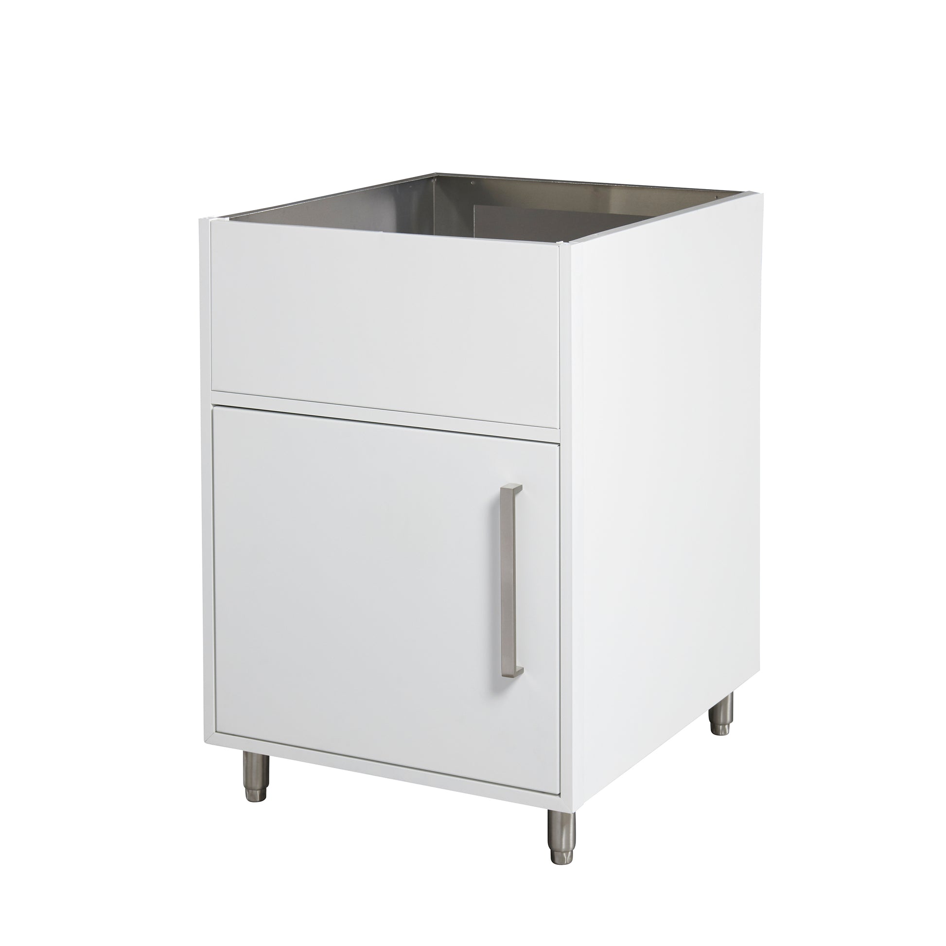 Flat White Outdoor Base Cabinet Finished Side Panel