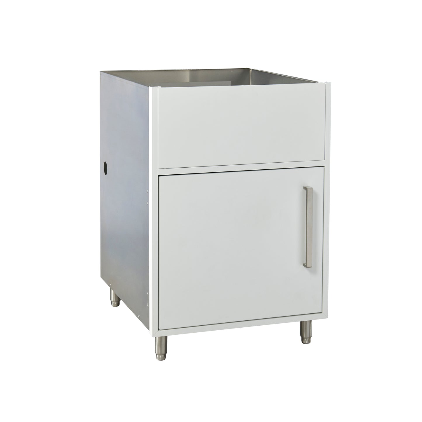 Flat White 24" Outdoor Gas Grill Base Cabinet