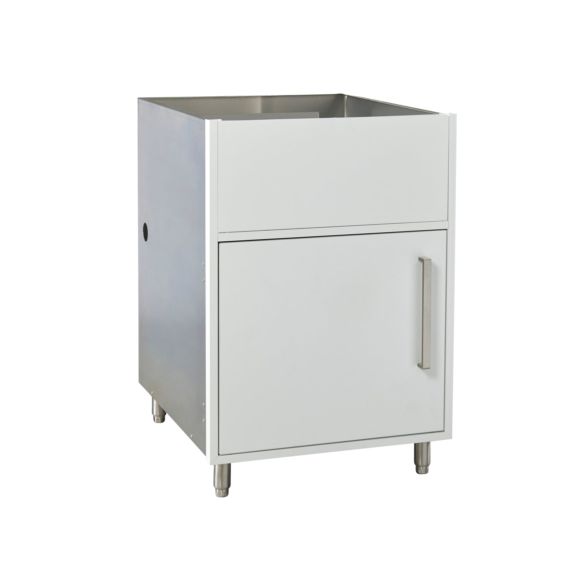 Flat White 24" Outdoor Gas Grill Base Cabinet