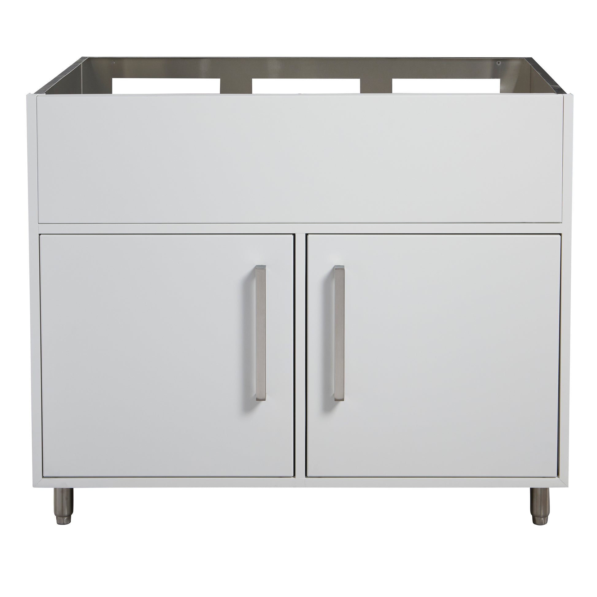 Flat White 42" Outdoor Gas Grill Base Cabinet