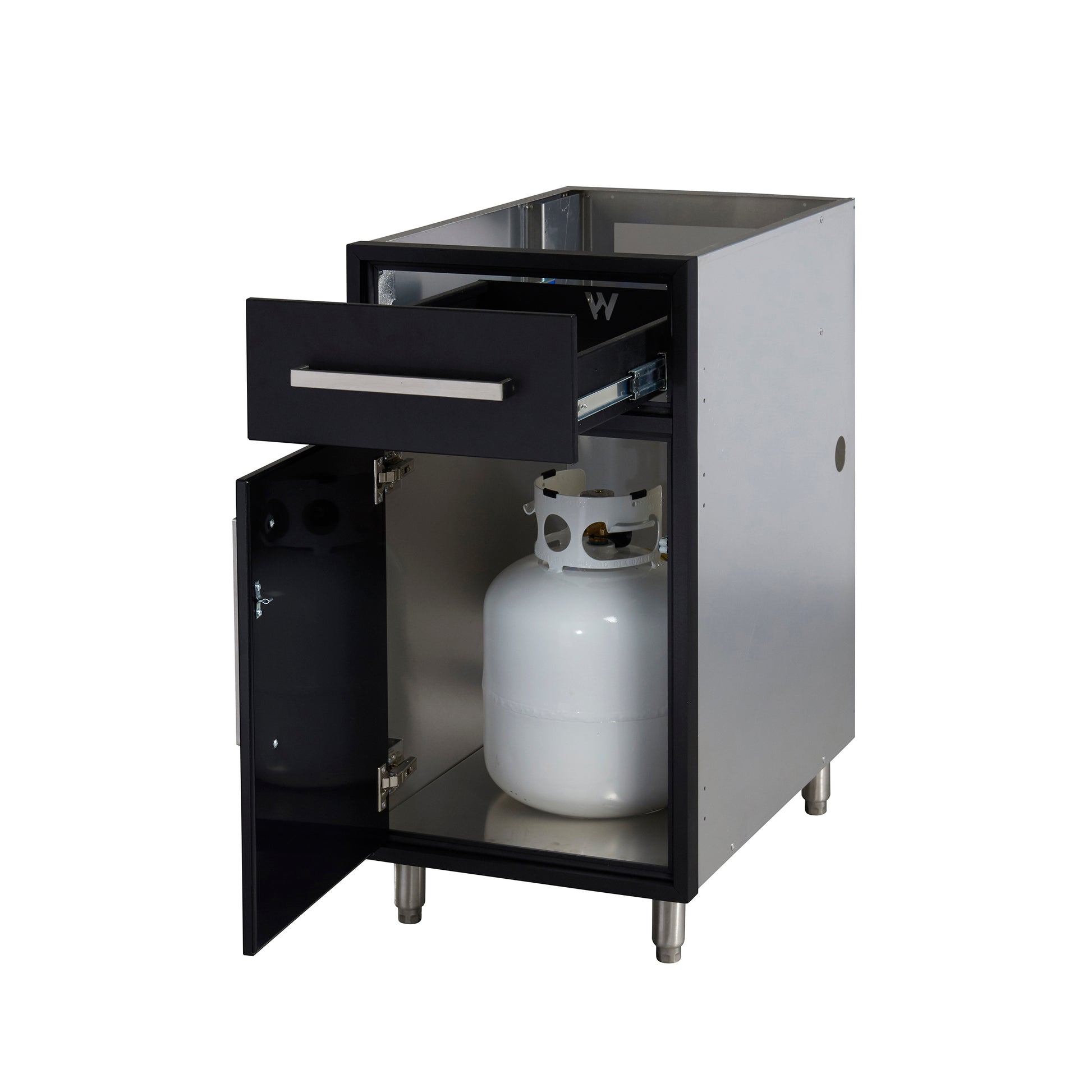 Flat Black 18" Outdoor Propane Base Cabinet