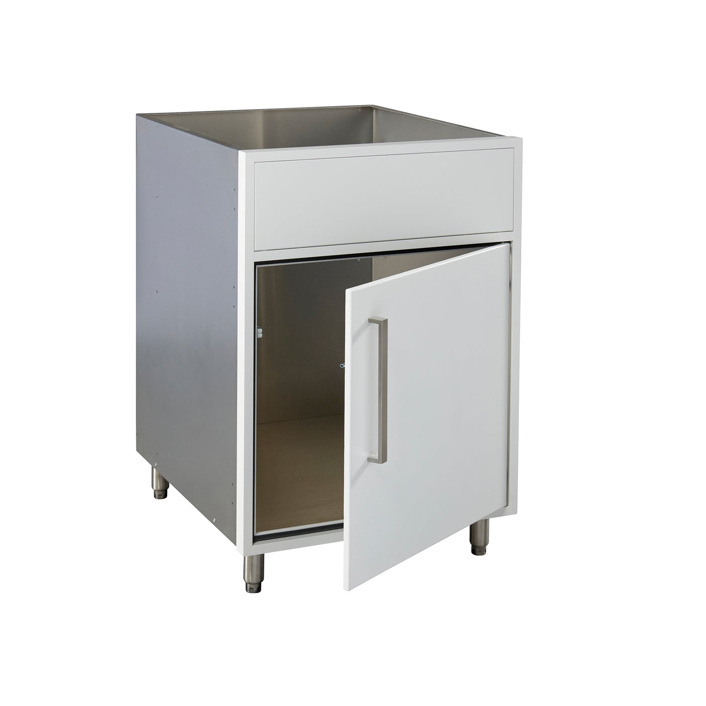 Flat White 24" Outdoor Sink Base Cabinet