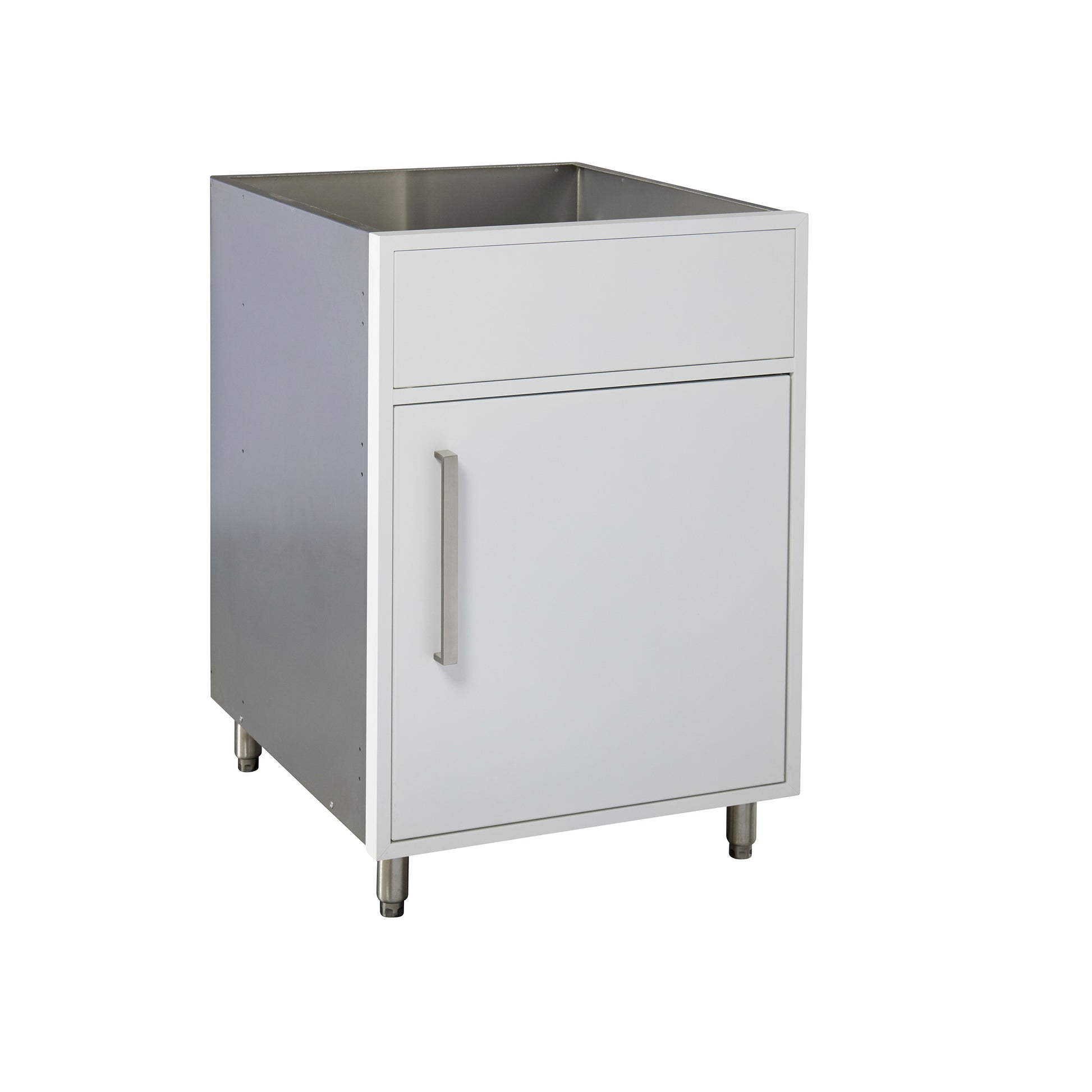 Flat White 24" Outdoor Sink Base Cabinet