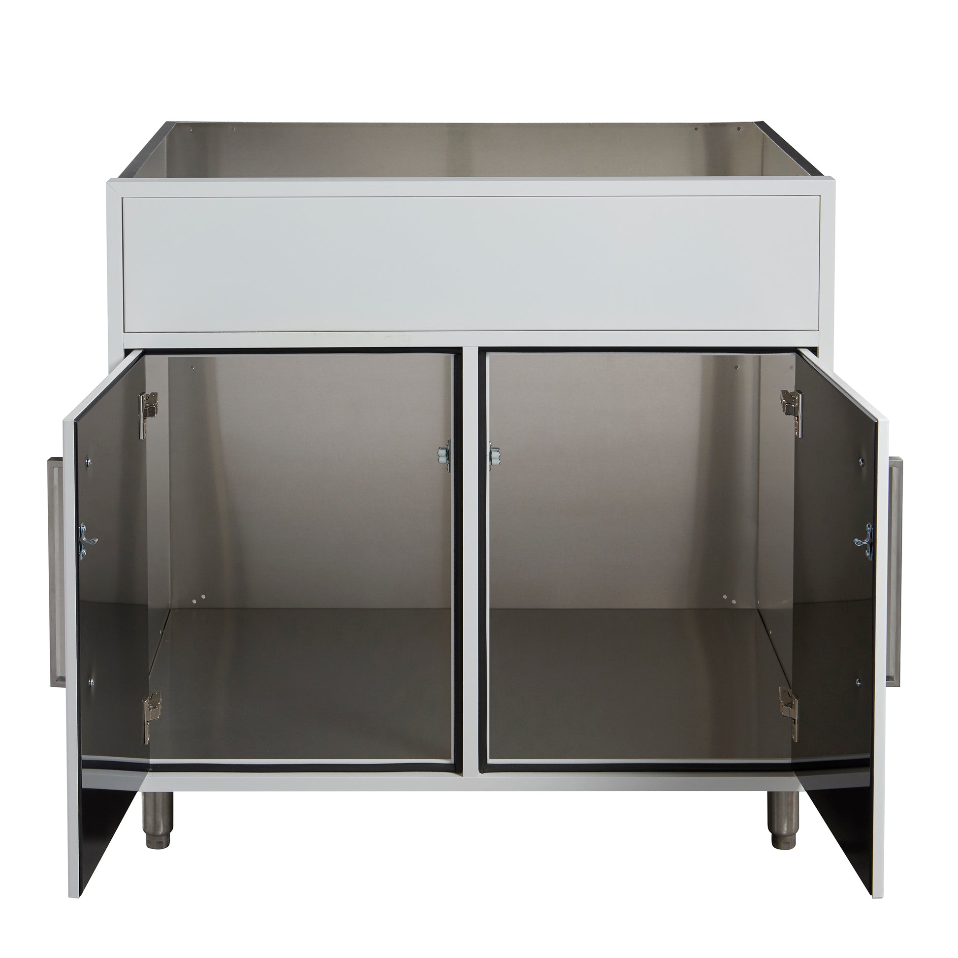 Flat White 36" Outdoor Sink Base Cabinet