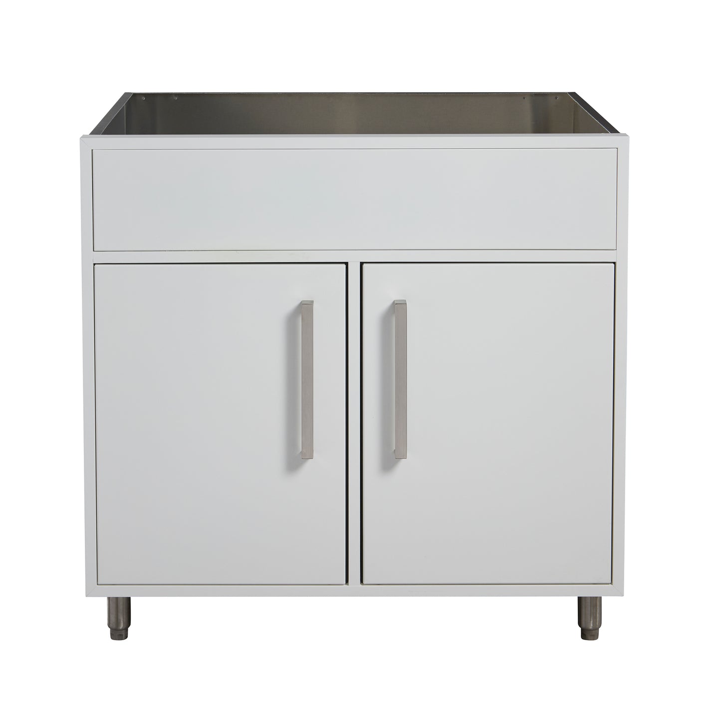Flat White 36" Outdoor Sink Base Cabinet