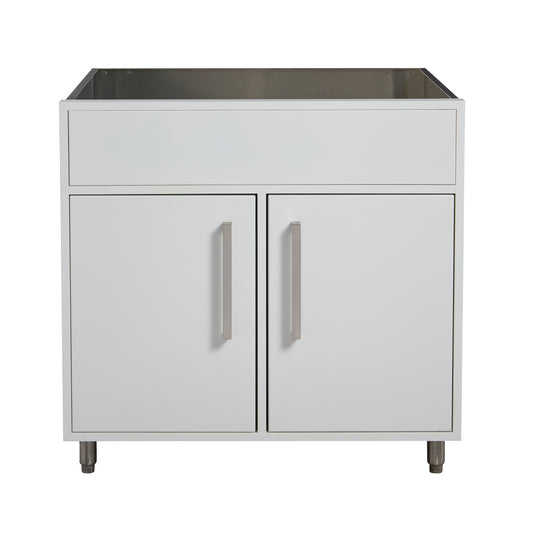 Flat White 36" Outdoor Sink Base Cabinet
